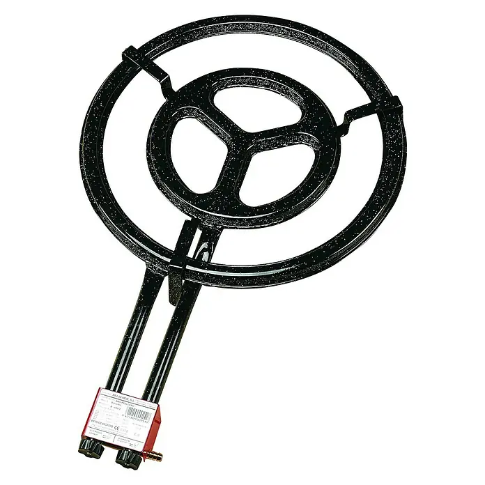Quemador paellero B-530 - Diámetro: 54 cm - Quemador de paella con anillos dobles para una distribución uniforme del calor al cocinar al aire libre. Construcción robusta.