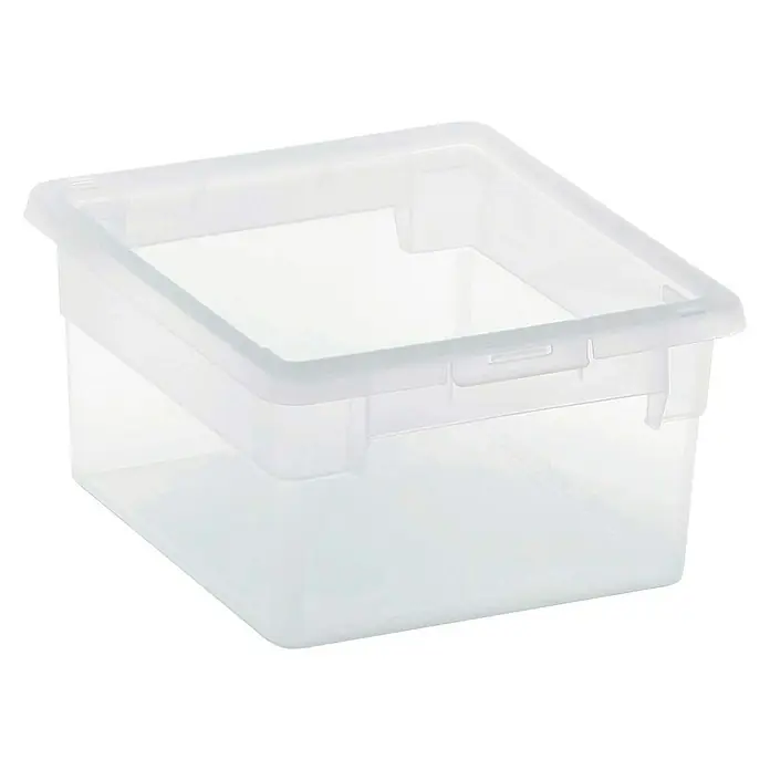 Terry Light Box Caja de almacenaje - 17,8 x 20,4 x 10 cm, Capacidad volumétrica: 2,5 l - Caja de almacenamiento de plástico transparente, ideal para organizar tu hogar. Esta caja es duradera y versátil para varios usos.