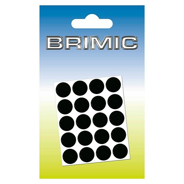 Micel Brimic Tapón embellecedor Negro (Diámetro: 13 mm, Adhesivo, 20 uds.)