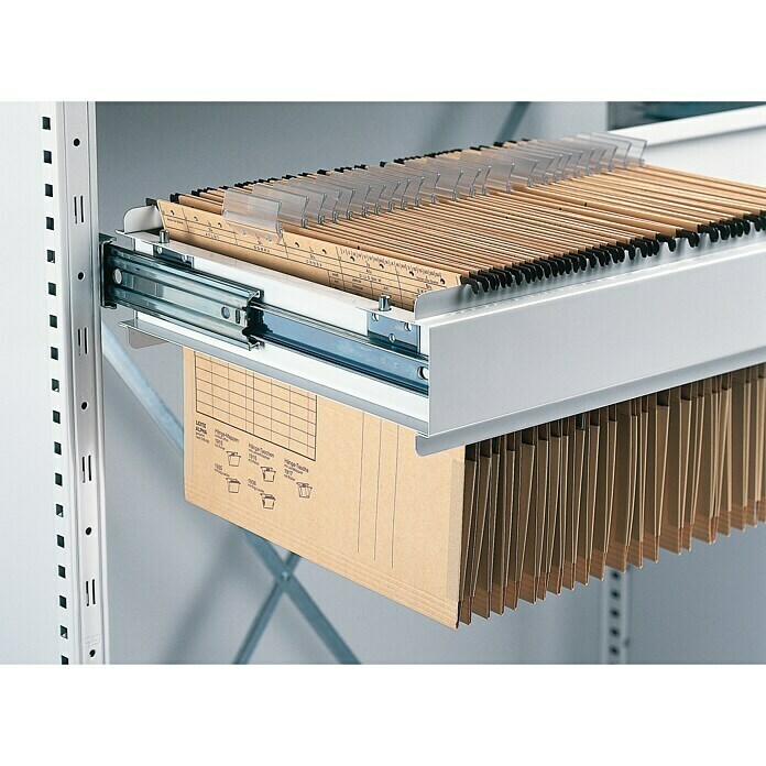 Scholz System Metall-Registraturregal Anbauelement (430 x 810 x 1.920 mm, Traglast: 100 kg/Rahmen, Stecken)