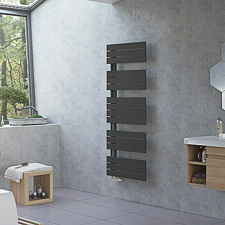 Ximax Designheizkörper P2 Open (B x H: 600 x 1 195 mm, Wärmeleistung bei Vorlauftemperatur von 75 °C (D: 50): 742 W, Anthrazit)