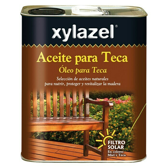 Xylazel Aceite para teca (2,5 l, Miel)