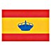 Bandera adhesiva España con corona 