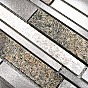 Mosaikfliese Verbund Crystal Mix XSA 535 (30 x 31 cm, Grau/Beige, Matt)