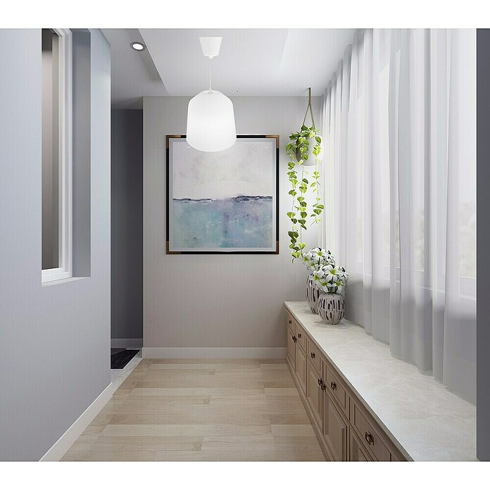Lámpara colgante Litch (60 W, Ø x Al: 27 x 40 cm, Blanco, E27) | BAUHAUS