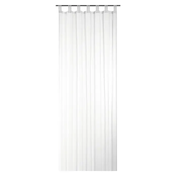 Elbersdrucke Schlaufenschal Feel Good - 140 x 255 cm, 100% Polyester, Weiß - Ein elegantes, weißes Flächenvorhang-Panel mit Schlaufenaufhängung für eine moderne Fensterdekoration. Das Paneel sorgt für Privatsphäre und Lichtdurchlässigkeit.
