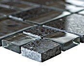 Mozaïektegel Crystal Mix XCM K989 (29,8 x 29,8 cm, Zwart, Glanzend)