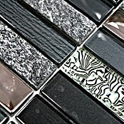 Mosaikfliese Rechteck Crystal Mix NIGHT 88X (29,8 x 29,8 cm, Schwarz, Glänzend)