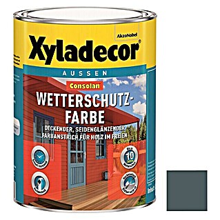 Xyladecor Wetterschutzfarbe Consolan (Anthrazitgrau, Seidenglänzend, 750 ml, Wasserbasiert)