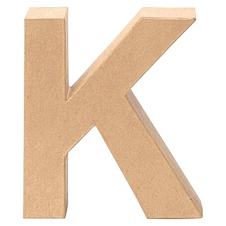 Glorex Papp-Buchstabe (Motiv: K, Pappe, L x B x H: 17,5 x 14 x 5,5 cm)