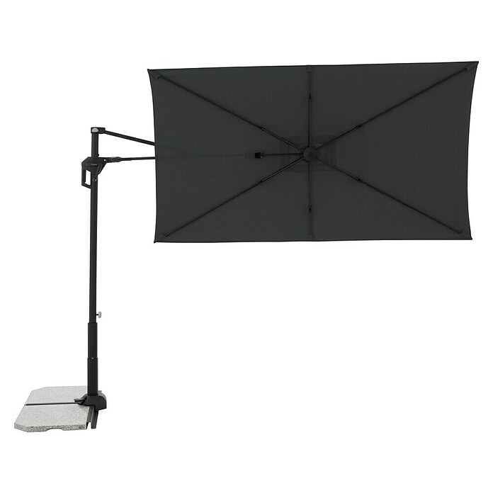 Doppler Active Ampelschirm Side City (Anthrazit, Bespannungsmaß (L x B): 240 x 135 cm) | BAUHAUS
