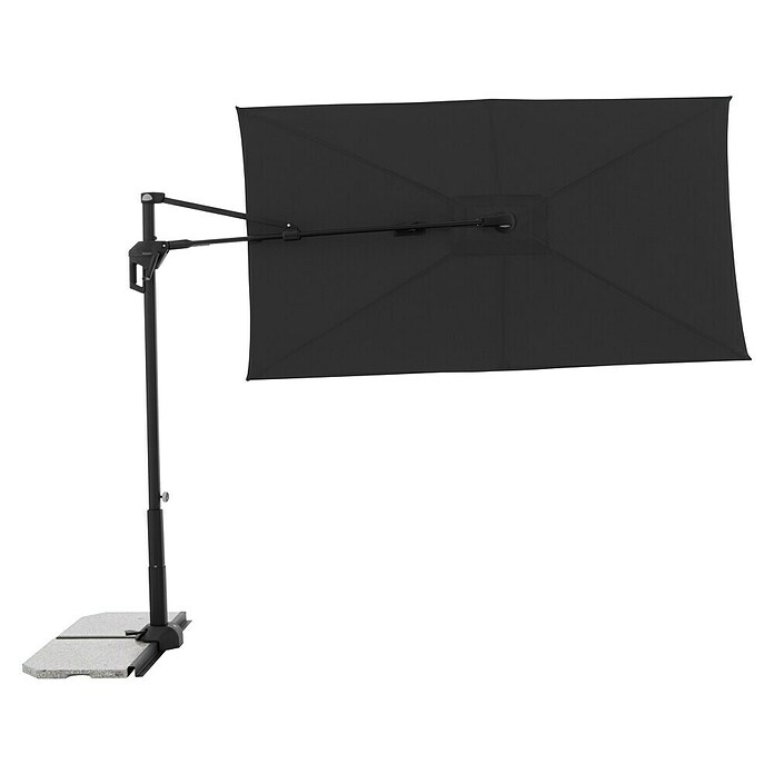 Doppler Active Ampelschirm Side City (Anthrazit, Bespannungsmaß (L x B): 240 x 135 cm) | BAUHAUS
