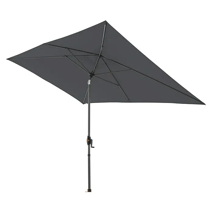 Doppler Marktschirm myZone - Anthrazit, Bespannungsmaß (L x B): 200 x 300 cm - Grauer rechteckiger Gartenschirm mit Metallgestell für sonnige Tage im Freien, bietet optimalen UV-Schutz und spendet angenehmen Schatten.