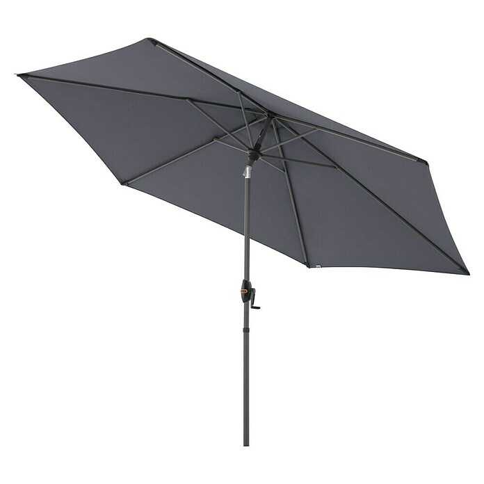 Doppler Marktschirm rund myZone Auto Tilt (Anthrazit, Durchmesser Bespannung: 305 cm) | BAUHAUS