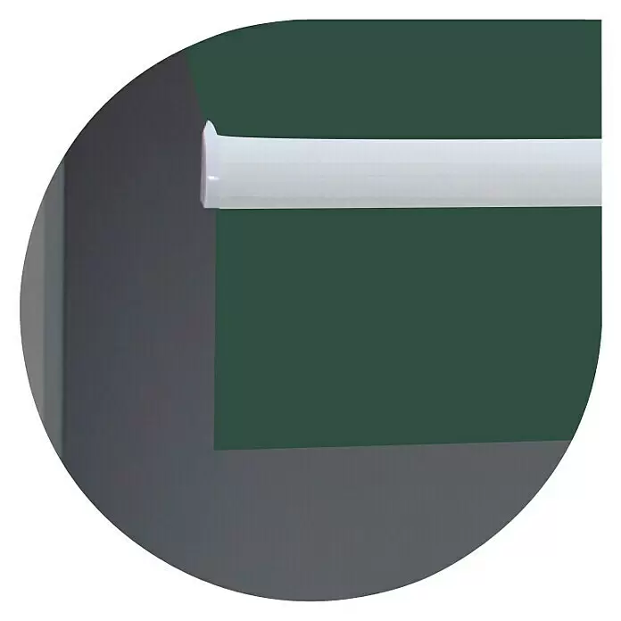 SmartSun Toldo de brazos extensibles Original Kit Poliéster - Verde, Ancho: 3 m, Caída: 2 m - Barra blanca de estor enrollable.