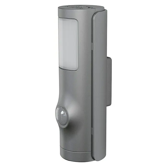 Osram Nightlux Mobiles LED-Licht Torch - Schwarz, 36 x 42 x 108 mm - Moderne, graue Außenleuchte mit Bewegungsmelder für mehr Sicherheit und Komfort im Außenbereich. Robust und wetterfest.