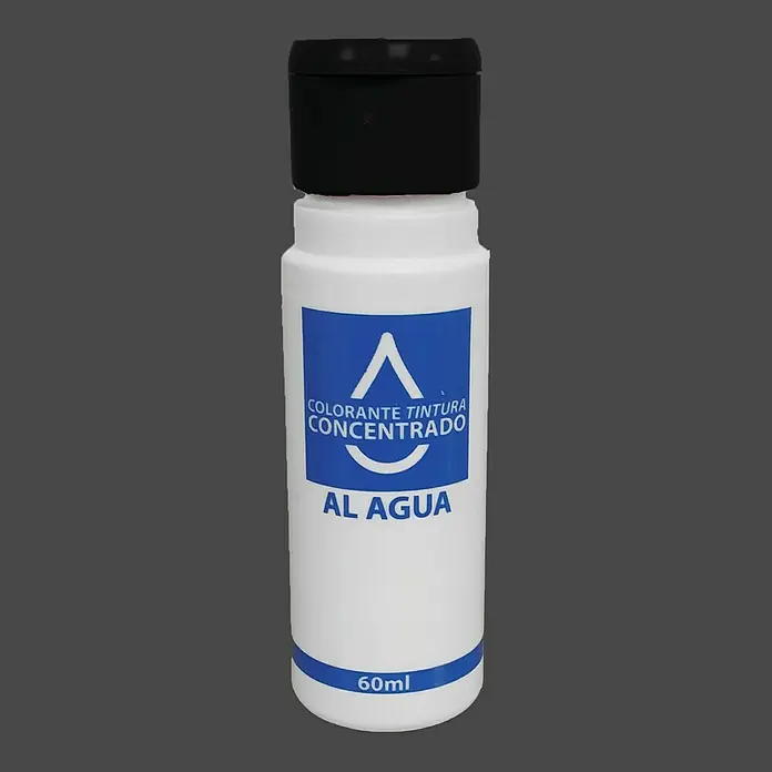 Colorante Concentrado al agua - Negro, 60 ml - Tinta concentrada "Al Agua" en botella de 60 ml con tapón negro, ideal para colorear productos a base de agua.