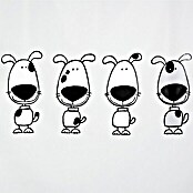 Spirella Cortina de baño Peva Beagle (An x Al: 180 x 200 cm, Negro/blanco)