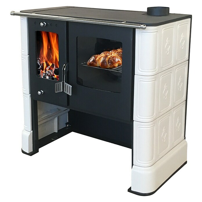 Domofire Küchenherd Steyr (7,5 kW, Raumheizvermögen: 150 m³, Mit Backfach, Mit Kochfunktion, Sandfarbe) | BAUHAUS