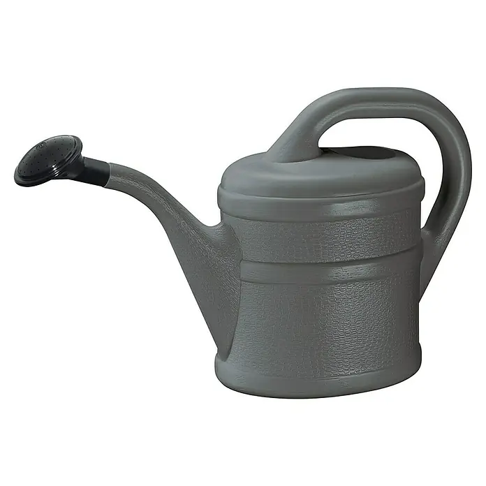 Geli Gießkanne - Anthrazit, 2 l - Graue Gießkanne mit Brausekopf und großem Griff für Gartenarbeit und Pflanzenpflege.
