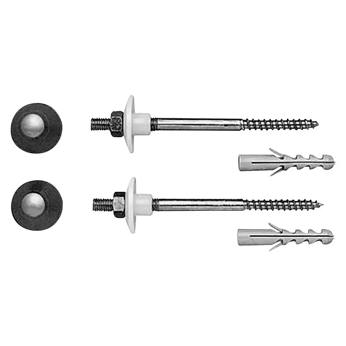 Duravit WC-Befestigung - Weiß - Befestigungsset mit Schrauben, Dübeln und Abdeckkappen für eine sichere und ästhetische Installation. Ideal für Bad und Sanitär.