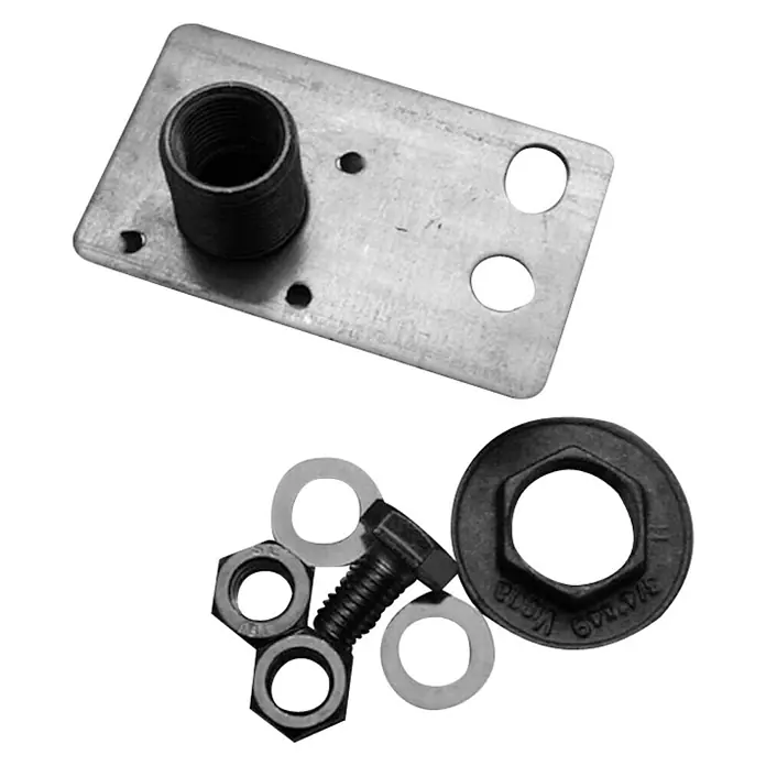 Duravit Anschluss-Set - Metall - Metallplatte mit Gewindezylinder, Schrauben, Muttern und Unterlegscheiben. Zum Befestigen und Verbinden von Bauteilen.