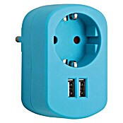 Simon Adaptador USB Combi Azul (2 conexiones USB)