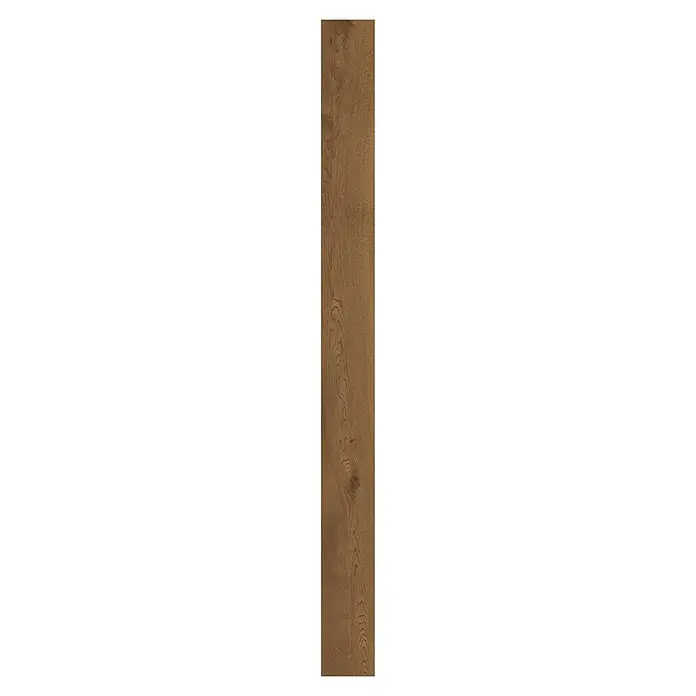 LOGOCLIC Parkett - Eiche Mocca versiegelt matt, Landhausdiele, 2.200 x 180 x 11 mm - Detailaufnahme einer Holzplatte mit Maserung, die eine natürliche und warme Textur für Möbel oder Böden bietet.
