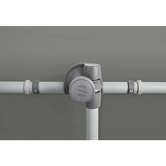 Suncomfort Parasol de balcón Flex Roof (Stone grey, Dimensiones de la protección (L x An): 195 x 140 cm) | BAUHAUS
