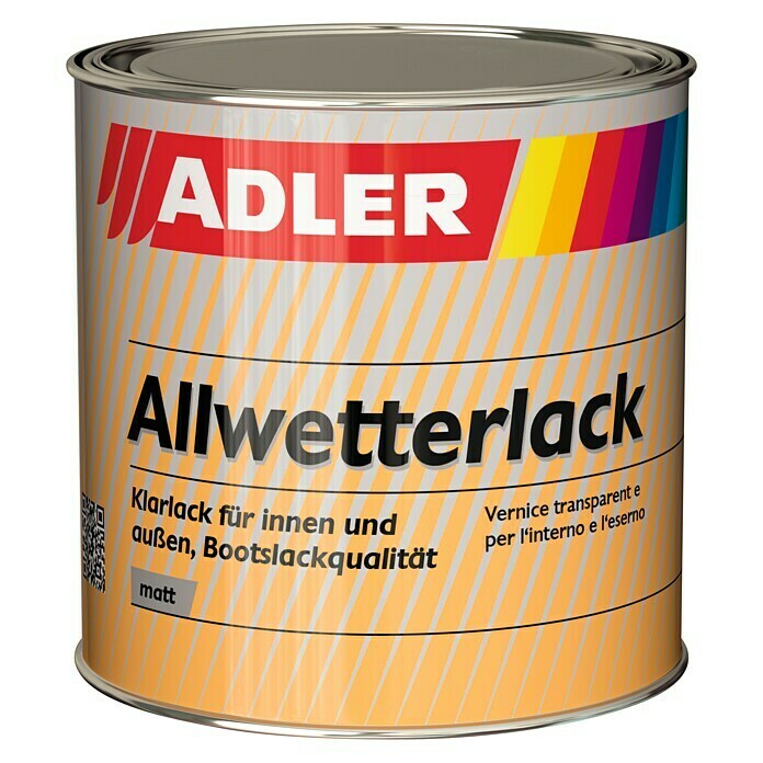 Adler Kunstharzlack Allwetterlack (Farblos, 750 ml, Matt)
