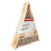 Windhager Insektenhotel Trigon (L x B x H: 36,5 x 9,5 x 48,5 cm, Holz, Naturbraun/Rot, Geflammt)