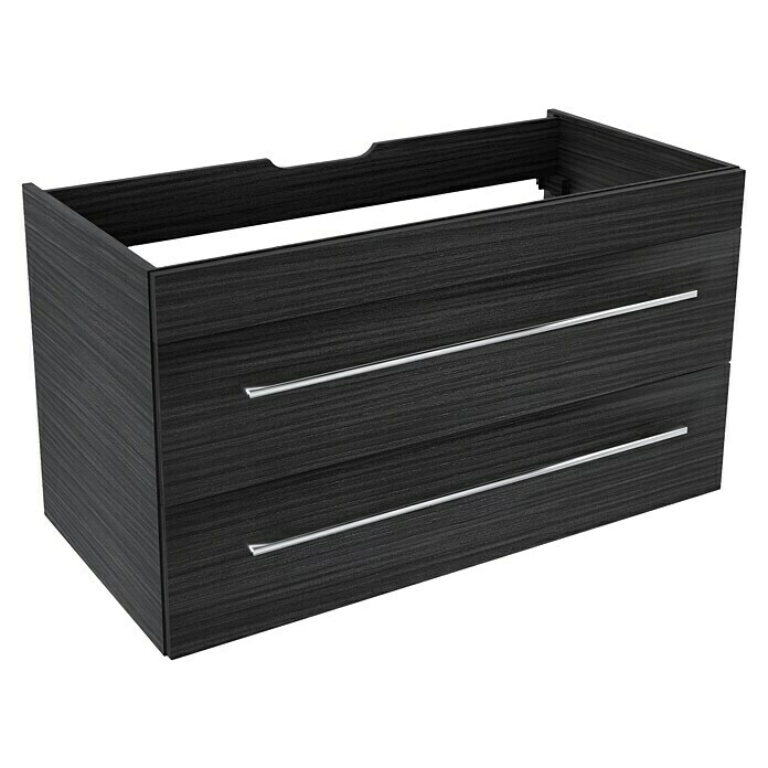 Camargue Stella Waschtischunterschrank (99,4 x 48,8 x 55 cm, Mit Beleuchtung, Dark Oak)
