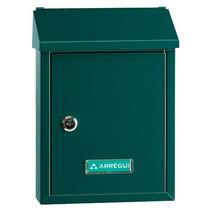 Arregui Smart Buzón de correo E-5723 (Chapa de acero, L x An x Al: 21,6 x 8 x 30 cm, Verde)