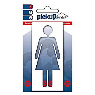 Pickup 3D Home Naljepnica za WC (Motiv: Gospođe, Bijele boje, Visina: 10 cm)