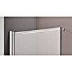 GEO Hit Eckdusche (100 x 90 x 202,2 cm, Unbeschichtet, DIN Anschlag: Links, Stärke: 6 mm, Silber)