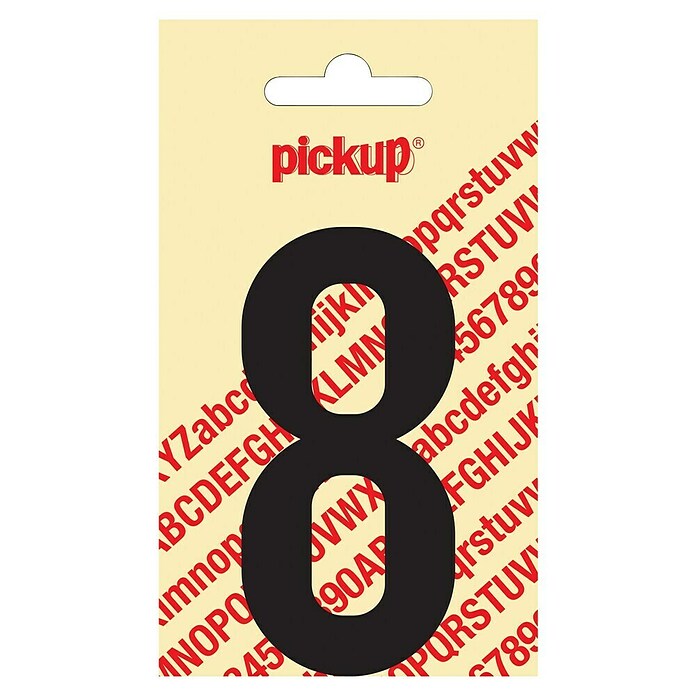 Pickup Etiqueta adhesiva (Motivo: 8, Negro, Altura: 90 mm)