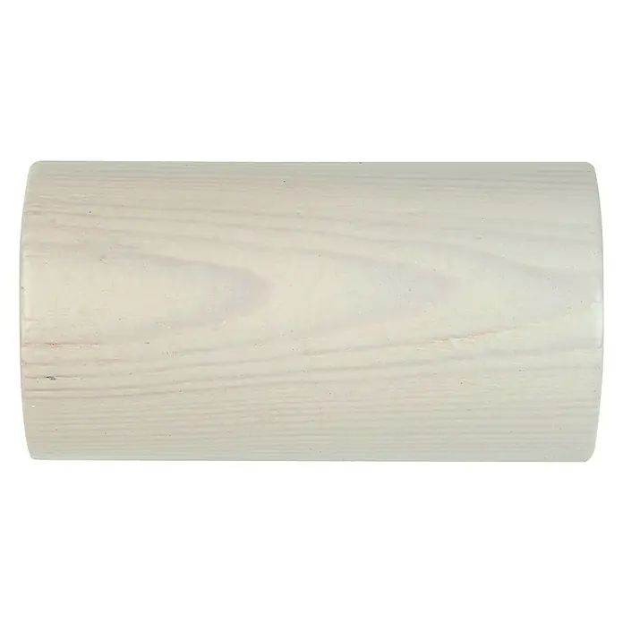 Elemento de unión de barra Ideas wood yeso - L x An x Al: 7 x 3,8 x 3,8 cm - Tapa de extremo de barra de cortina de madera, natural y resistente, para la decoración de ventanas perfecta.