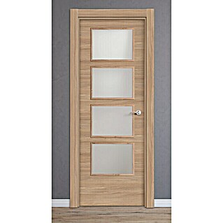 Solid Elements Puerta acristalada Roble Urban (82,5 x 203 cm, Izquierda, Roble claro, Macizo, Vidriera)