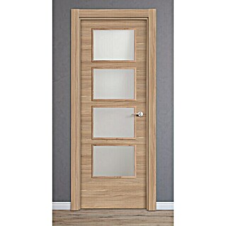 Pack puerta acristalada Roble Urban (72,5 x 203 cm, Izquierda, Roble claro, Macizo, Vidriera)
