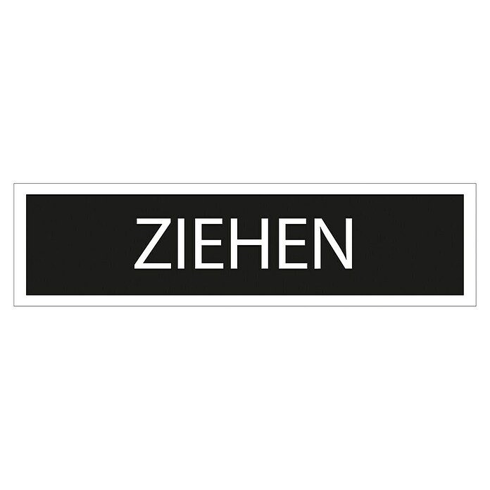 Pickup Aufkleber (Motiv: Ziehen, Schwarz/Weiß, L x B: 165 x 44 mm)