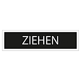 Pickup Aufkleber (Motiv: Ziehen, Schwarz/Weiß, L x B: 165 x 44 mm)