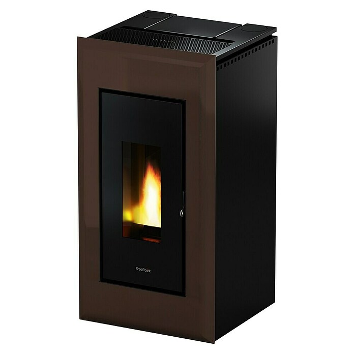 FreePoint Pelletofen Vega GH  (2,8 - 10,5 kW, Raumheizvermögen: 252 m³, Schwarz/Mokka)