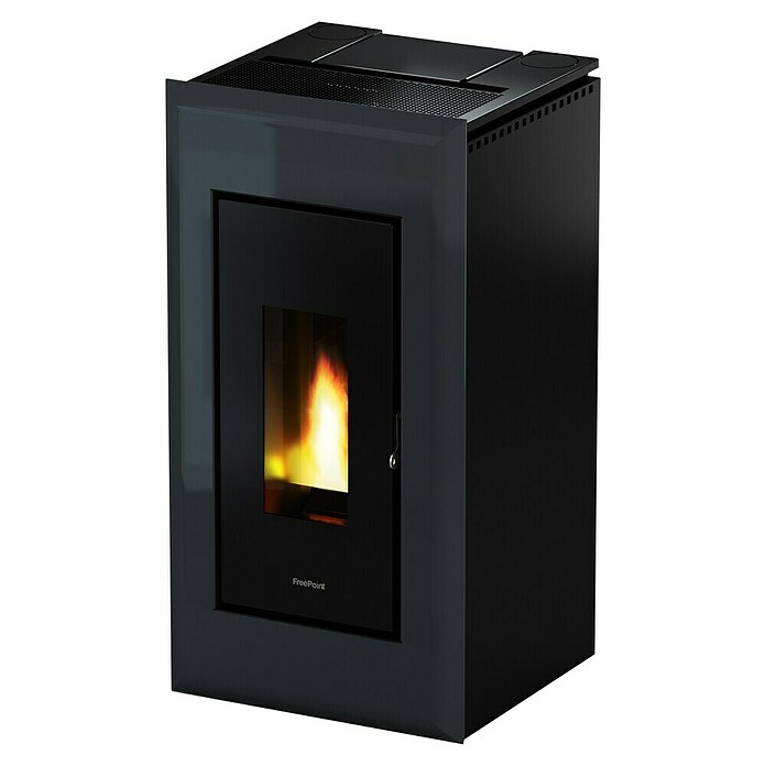FreePoint Pelletofen Vega GH  (2,8 - 10,5 kW, Raumheizvermögen: 252 m³, Schwarz/Anthrazit)