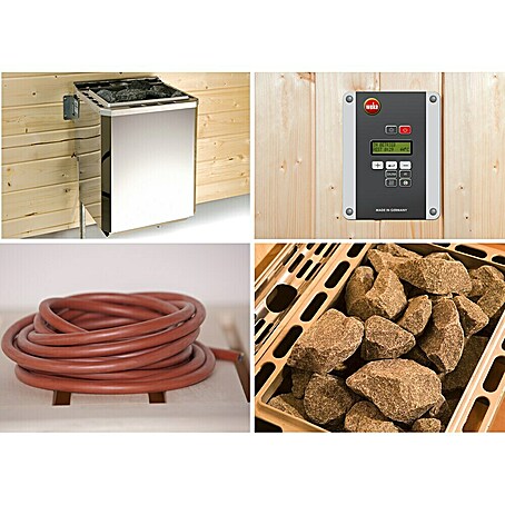 Weka Saunaofen Set 4 (4,5 kW, Mit externer Steuerung, Raumheizvermögen: 3 m³ - 6 m³)