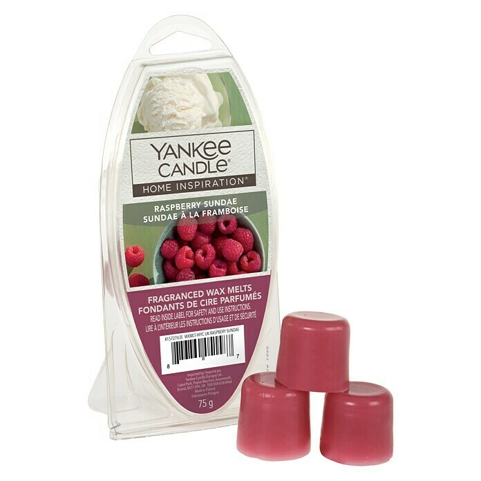 Yankee Candle Home Inspirations DuftwachsRaspberry Sundae, 6 Stk. Left Side View