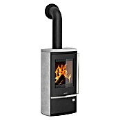 Justus Kaminofen Reno R (6 kW, Raumheizvermögen: 124 m³, Verkleidung: Speckstein, Schwarz)