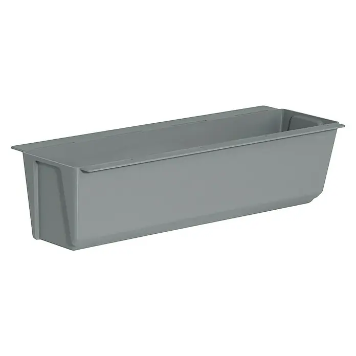 Geli Pflanzkasten-Einsatz Easy - Außenmaß (L x B x H): 37 x 10 x 10 cm, Kunststoff, Betongrau - Grauer Kunststoffbehälter, ideal für die Lagerung und Organisation von Gegenständen im Haushalt oder Büro. Robust und vielseitig einsetzbar.