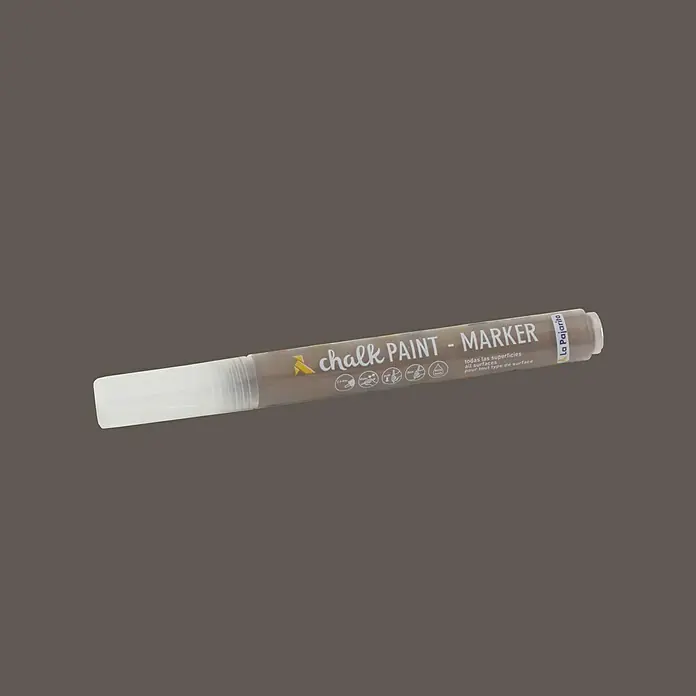 La Pajarita Marcador para ropa Chalk Paint Marker - Marrón glacé, 6 ml, Mate - Un solo marcador de pintura a la tiza, ideal para diversas superficies y proyectos creativos.