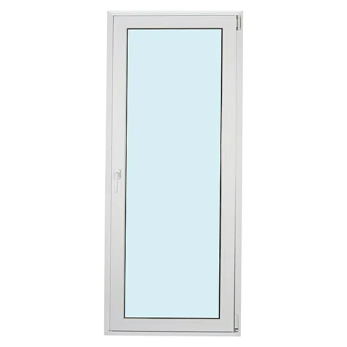 Solid Elements Balconera de PVC practicable-oscilobatiente - 90 x 200 cm, Derecha, Blanco - Marco de puerta de patio de PVC blanco con inserción de vidrio, ideal para acceder a áreas exteriores y patios. Diseño simple que combina bien con la arquitectura moderna.