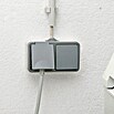 Voltomat Blueline Feuchtraum-Schalterkombination (2-fach, Ausrichtung: Waagerecht, Aufputz, IP54)